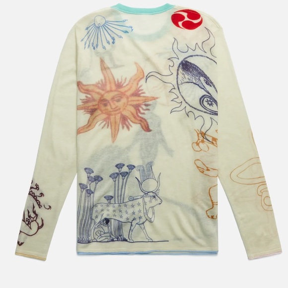 Autumn Cashmere Multicolor Graphic Crew Neck Sweater - Picture 2 of 12